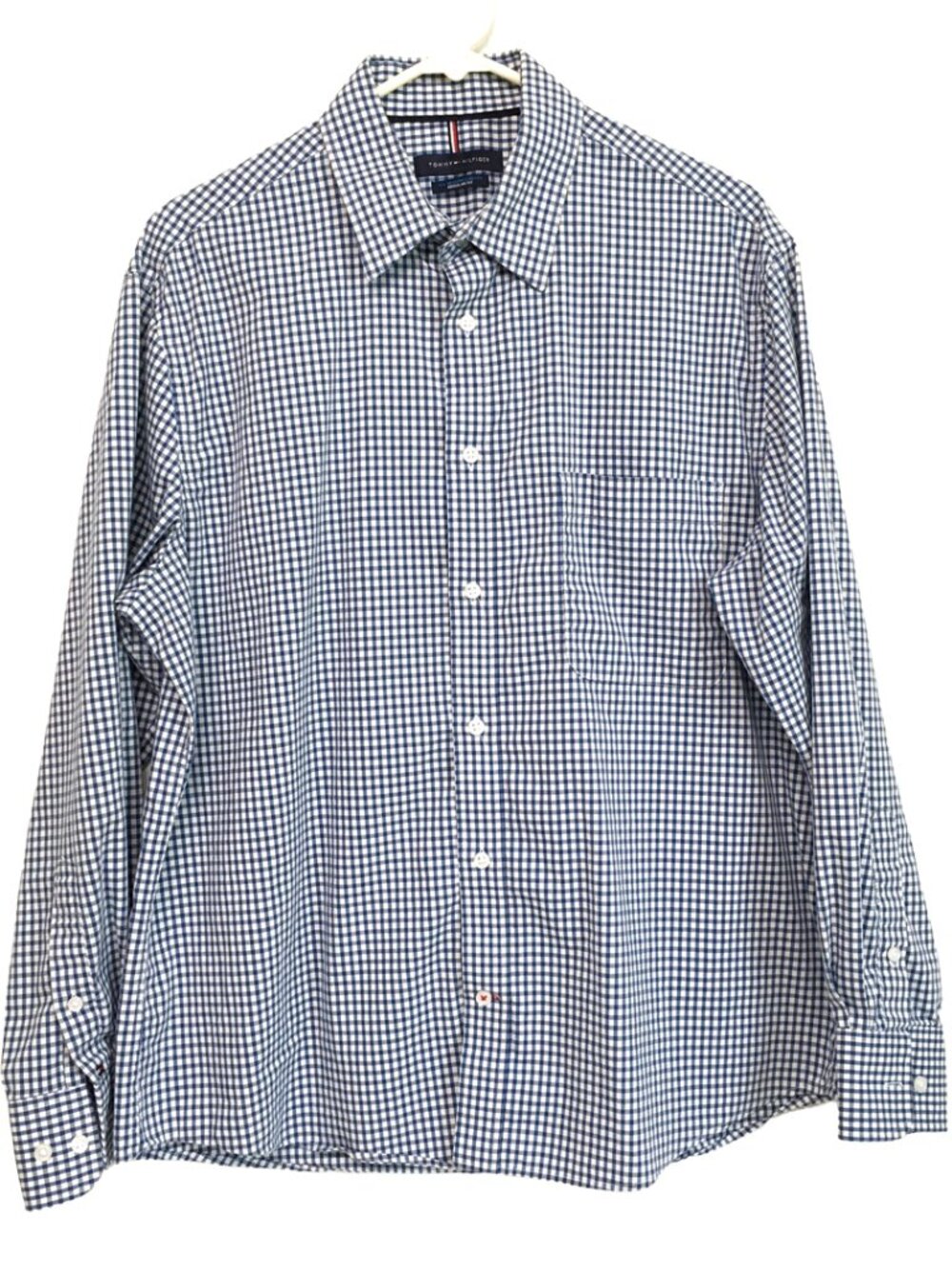 Tommy Hilfiger Blue Plaid Shirt Size Large